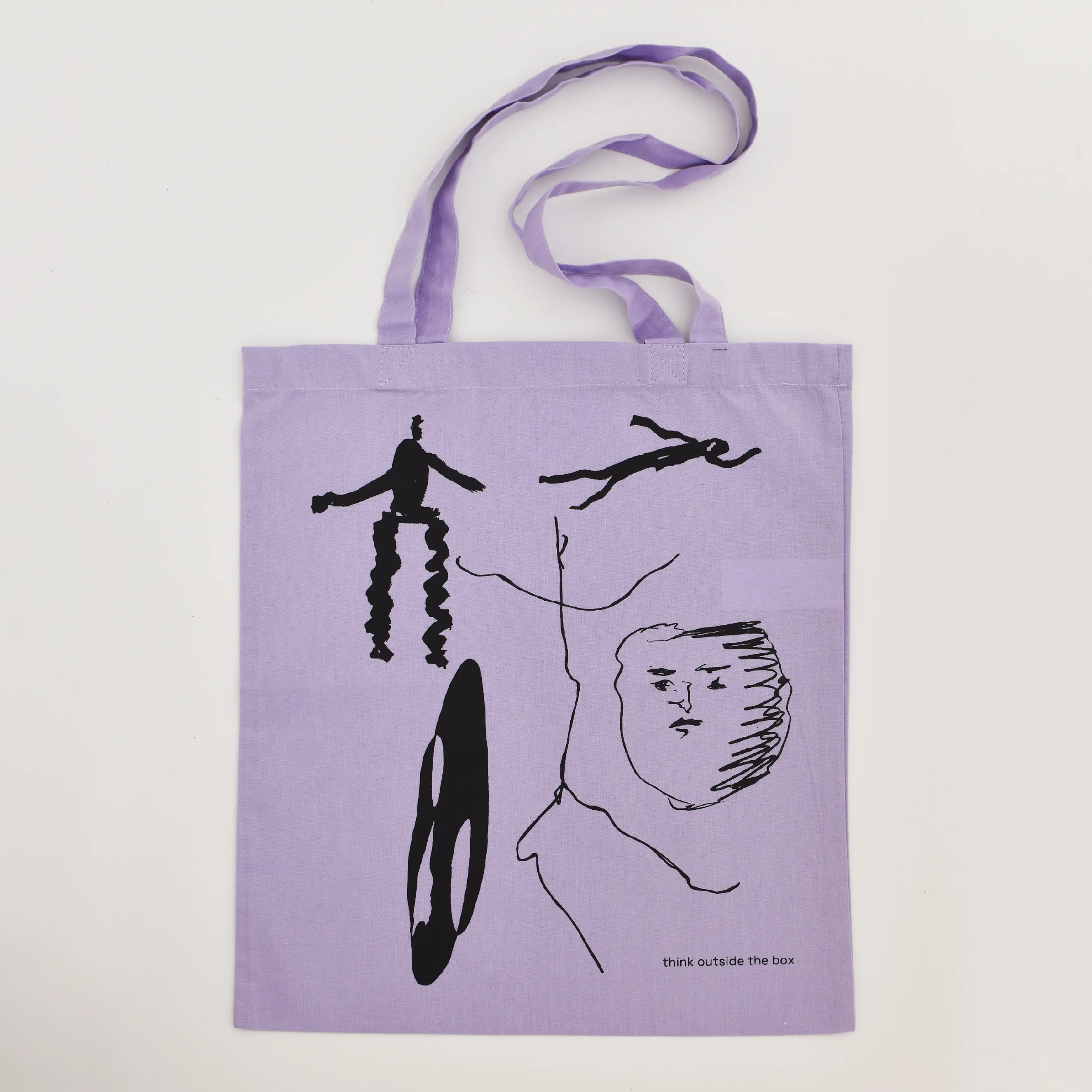 THINK OUTSIDE THE BOX TOTE BAG